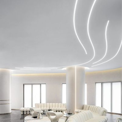 좋은 가격 Spary Caoting 중단 LED 알루미늄 프로파일 샌드 블라스팅 6063 T5 온라인으로