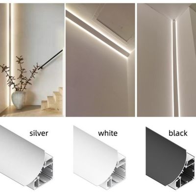 좋은 가격 양극 산화 마감 및 PMMA 디퓨저가 있는 6063 T5 합금 LED 코너 알루미늄 프로파일 (LED 스트립 설치용) 온라인으로