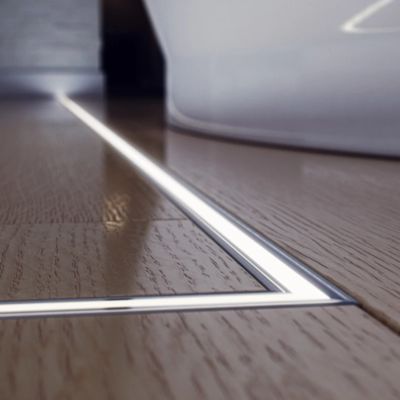 선형 조명용 PC 디퓨저가 있는 W50*H35mm 매입형 알루미늄 LED 프로파일