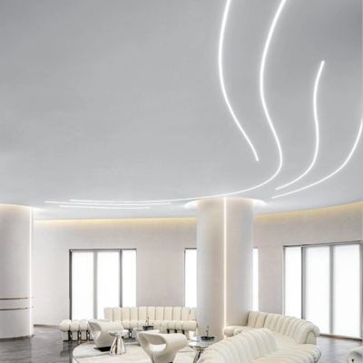 Spary Caoting 중단 LED 알루미늄 프로파일 샌드 블라스팅 6063 T5