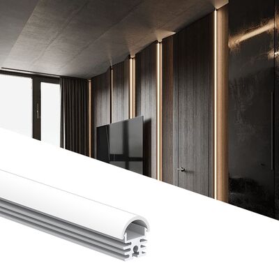 좋은 가격 6063 T5 알루미늄 합금 LED 프로파일, PMMA 커버 및 LED 스트립 조명을 위한 모래 분출 산화 온라인으로