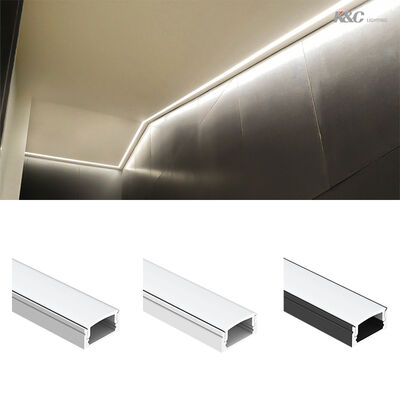 좋은 가격 6063 T5 알루미늄 합금 LED 스트립 채널 50000 작업 시간 및 W17.0 * H9.0mm 표면 장착용 크기 온라인으로