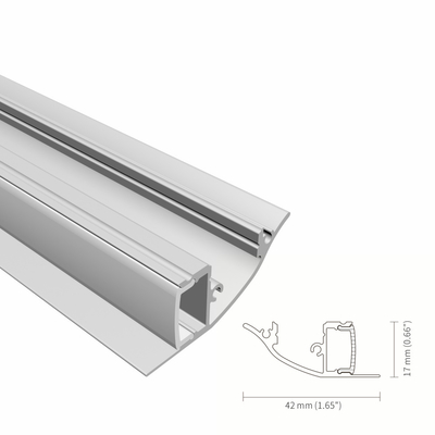 6063 합금 잘 고정된 Led 프로필 건식 벽체 석고 K59 스프레이 코팅