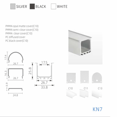 Cuatom 1m 2m 3m 중단된 알루미늄 LED 프로필 방수 방열판