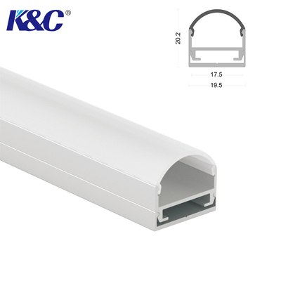 6063개 T5 LED 알루미늄 합금 채널 샌드 블라스팅 17 밀리미터 PCB 폭