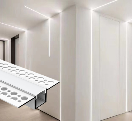 오목한 드라이월 플라스터 석고 알루미늄은 천장 LED 라이트 스트립 알루미늄 통로를 위한 프로필을 이끌었습니다